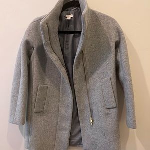 J.crew Wool Coat Gray YKK zipper Petite